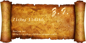 Zichy Ildikó névjegykártya